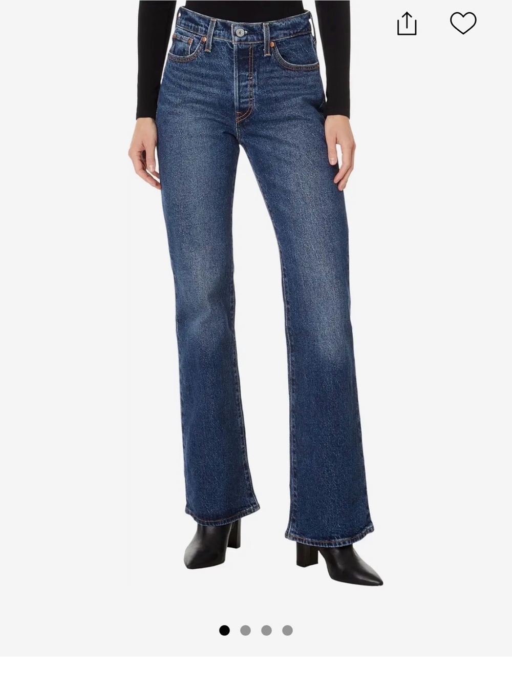 Levi's Wedgie Bootcut High-Rise Dark Blue Jeans